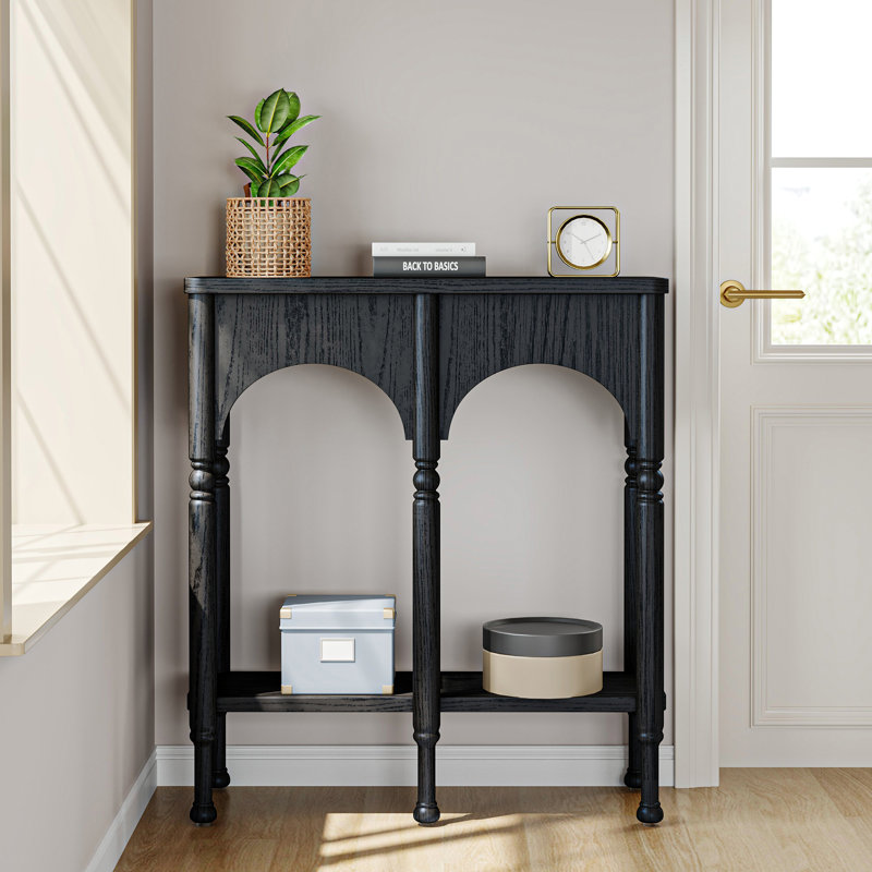 Console 31,5 "en bois massif noir