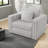 Modern Sofas with Storage, Compact Light Gray Metal Single Seat for Home