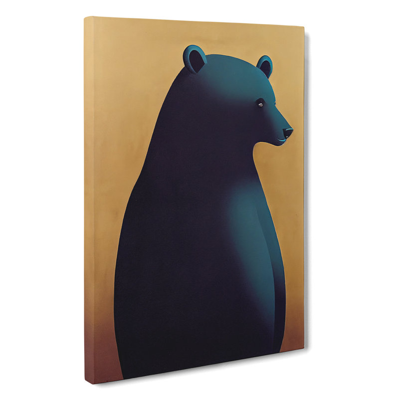 XV1022-3416X Peaceful Bear - - Wall Art, Wrapped Canvas, 50cm H x 35cm W, No Matte