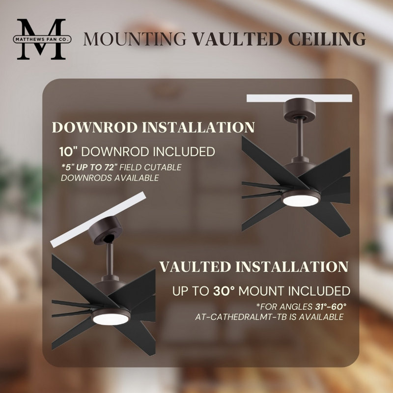 Ariella - Eight Blade Ceiling Fan - Integrated LED - Matte Black Finish - Matte White Blades, Textured Bronze, Matte Black
