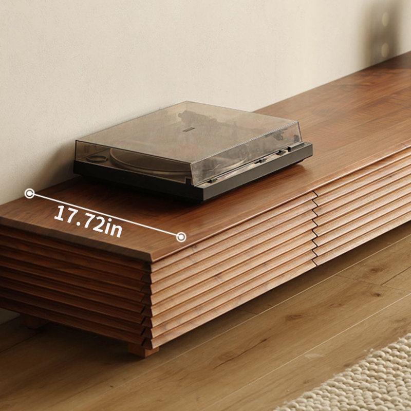 American style retro solid wood TV stand, 86.61"