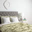 Ensemble de housse de couette en microfibre vert / blanc-19617164-71636681