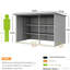 Remise extérieure en métal pour outils de jardin, avec fentes de ventilation et porte verrouillable, conception à finition simple, finition de 110,25 po: portes doubles, bonne circulation d'air, toit incliné, 109,89 lb, 66,31 po-129869169