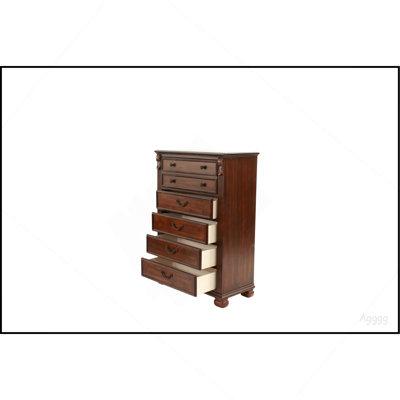 Dark Cherry 1pc Chest Of Drawers Storage Bedroom Furniture Traditional Style Chest