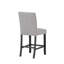 De 2 sièges de chaise rembourrés en tissu gris Jasmine, pieds en bloc, hauteur de bras de 22 po, finition en microsuède, motif géométrique, repas décontracté pour 2 personnes, coussins de siège,