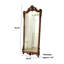 Miroir pleine longueur rétro sculpté, miroir de plancher autoportant pour la maison, miroir d'habillage pour chambre à coucher, miroir décoratif sur pied-129057095