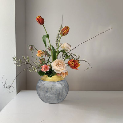 Vase à fleurs en céramique, vase Boho, vase à fleurs décoratif pour la maison