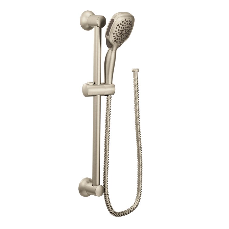 Wall Mounted Handheld Shower Holder with Integrated Hose Connection in Polished Chrome Finish