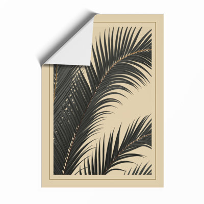 Intersecting Palm Fronds Botanical - Framed Print