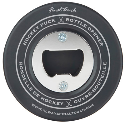 Final Touch Hockey Puck Bottle Opener