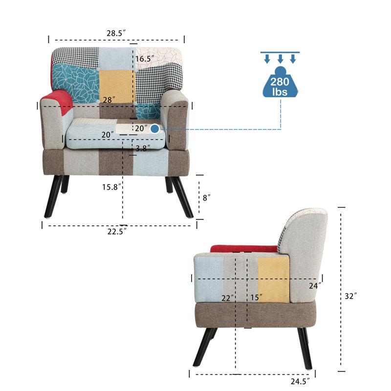 Fauteuil d'appoint Patchwork
