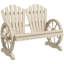 Hinkel 2 Seater Adirondack Garden Bench Comfortable Natural Wood Finish