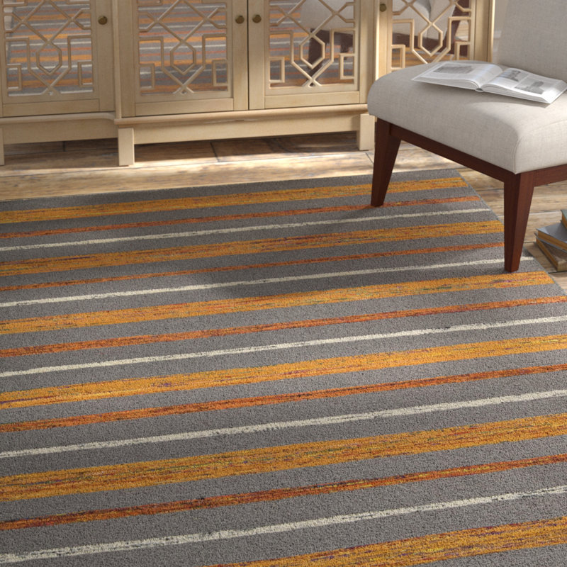 Cay Wool Striped Indoor Rug, Rectangle 5'3" x 7'5"