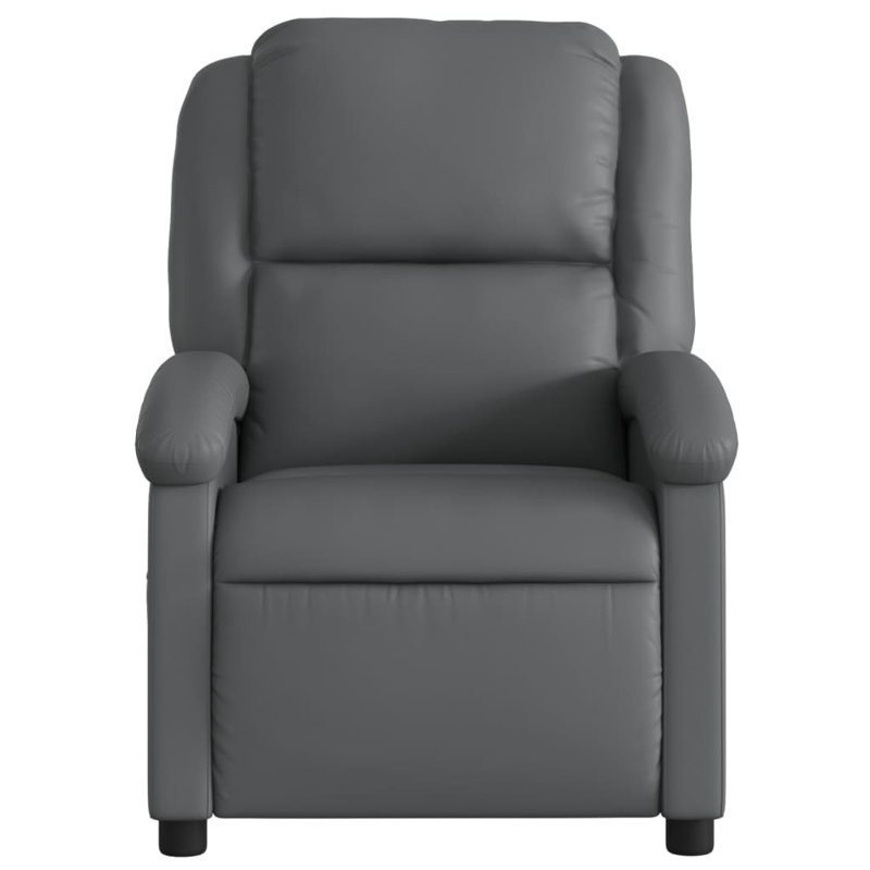  Fauteuil inclinable de massage en similicuir gris, Gris