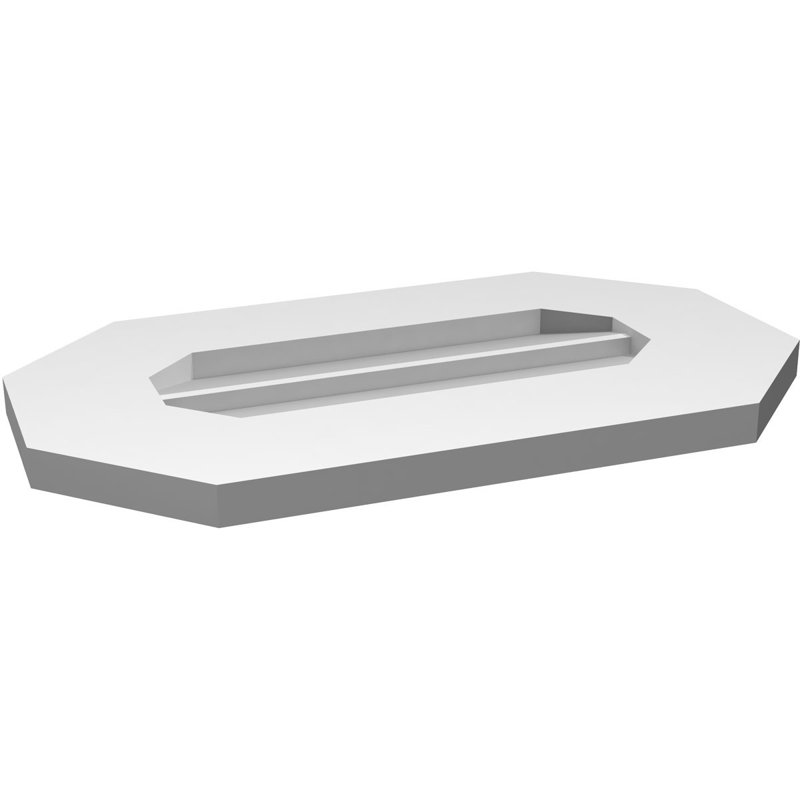 Évent horizontal gondole allongé en surface octogonal Signature, H 12 po x l 20 po x P 1 po