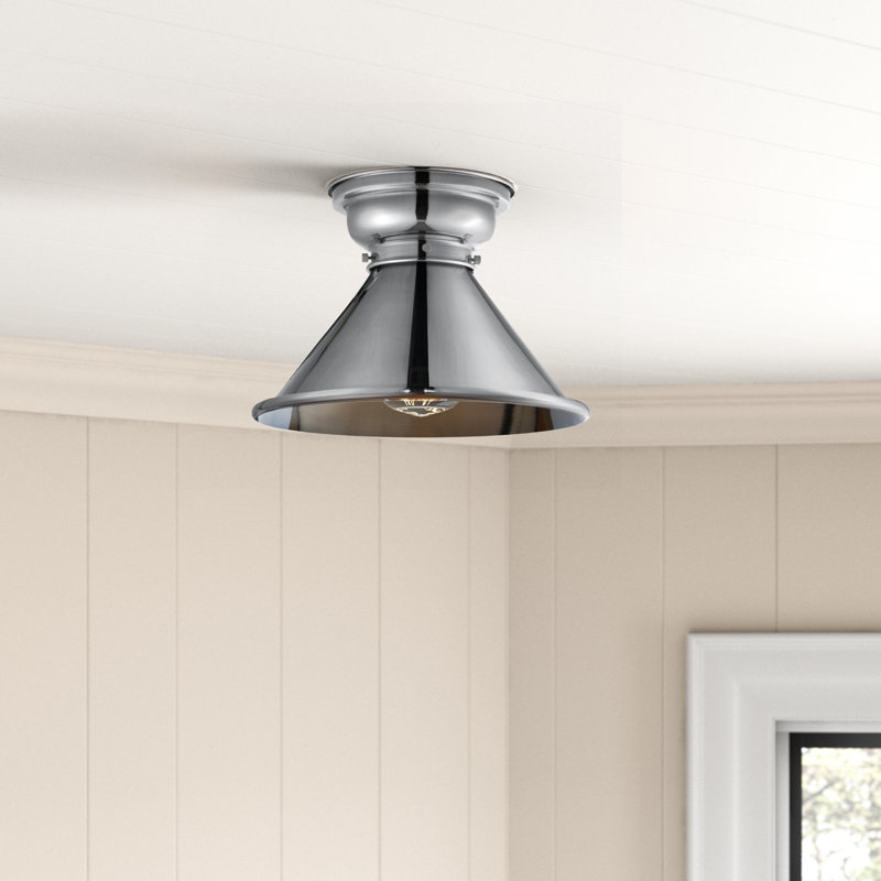Plafonnier encastré 1 lumière 10 po Chesterhill, Ampoule non incluse, Chrome poli
