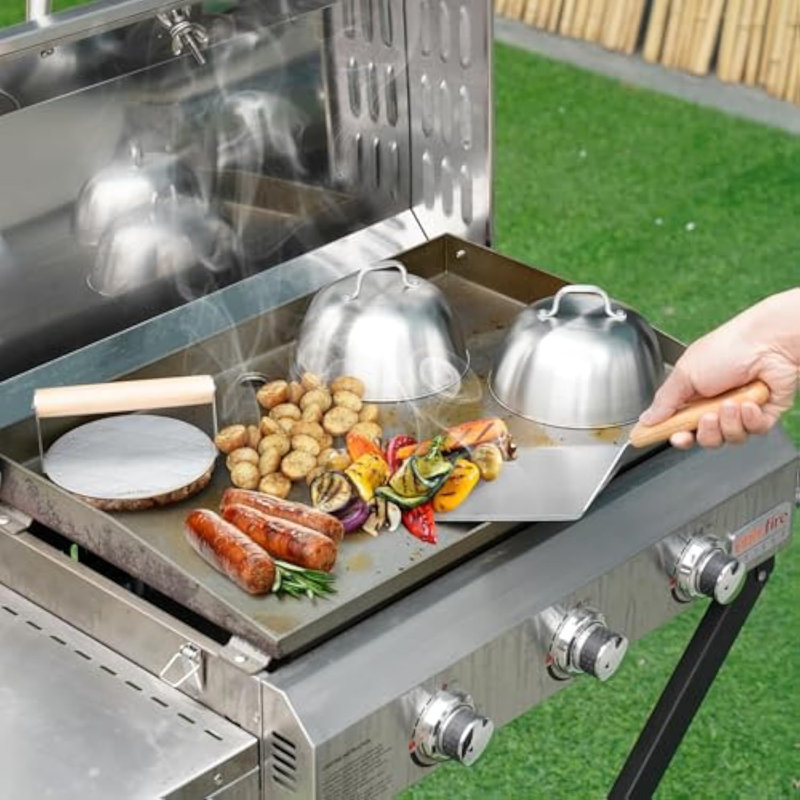 Hitechluxe 4pcs Stainless Steel Non-Stick Grill Press Set