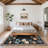 Farmhouse Floral Machine Washable Rug with Non Slip TPR Backing, Soft Non Shedding Scalloped Carpet, Low Pile Thin Floor Mats-1363467