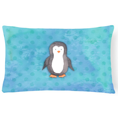 Coussin lombaire en aquarelle pingouin