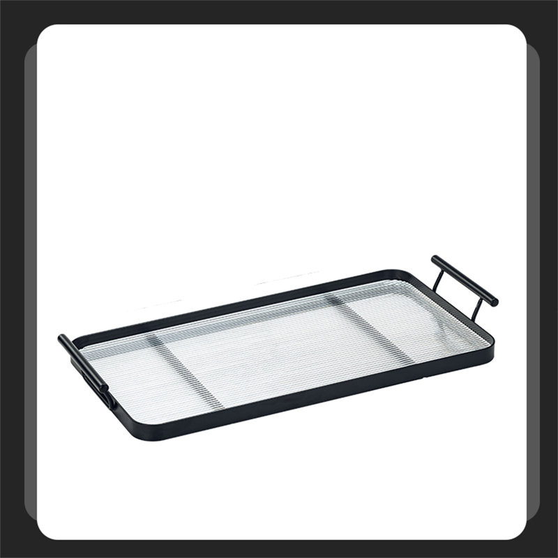 Plateau en métal Kaityln, H 1 po x l 8,5 po x P 17,52 po
