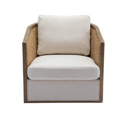 Marylyn 30.12" W Swivel Barrel Chair,Arm chair,Living room chair with wooden frame