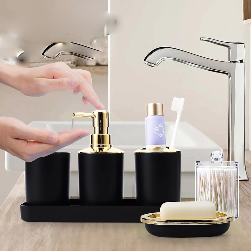Black Bathroom Set