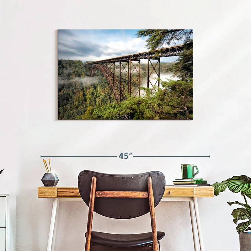 Pont brumeux de New River Gorge, H 24 po x l 36 po