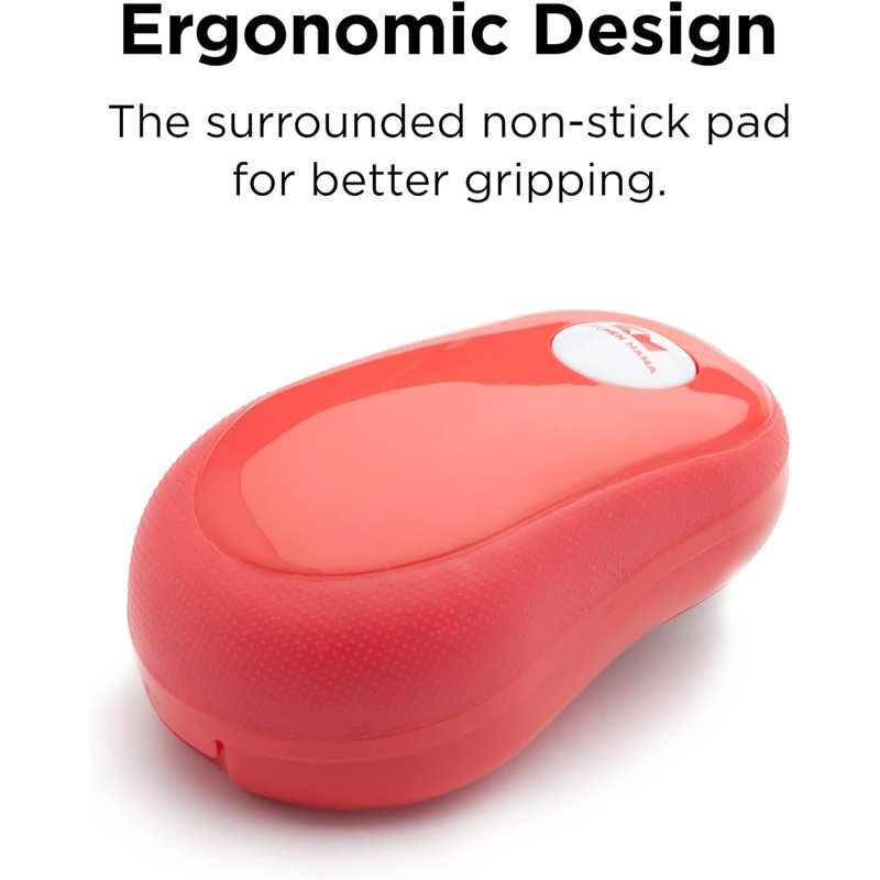 Red One Touch Automatic Can Opener with Auto Stop