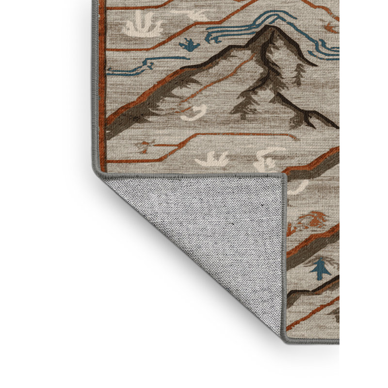 Tapis gris lavable à la machine, Rectangle 2 pi x 3 pi
