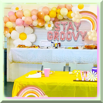 Vibrant Orange Graduation Tablecloth Set of 3 54"x108"