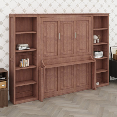 Murphy Bed with Integrated Desk and Shelves