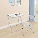 Folding Table Folding Chair Set, Foldable Table Foldable Clear Chair