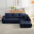 Fausse fourrure bleue