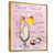 Toile avec cadre flottant or