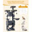 Cat Tree for Indoor Cats, 176cm Large Cat Tower, Multi-layer Scratching Post with 3 Platforms, 2 Caves, 7 Sisal Posts, Hammock, Pompoms, Heavy-Duty for Multi-Cat Homes-161839091