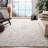 Sequeira Hand Woven Leather/Felted Cloth Chevron Rug in Ivory/Gray-1227663012
