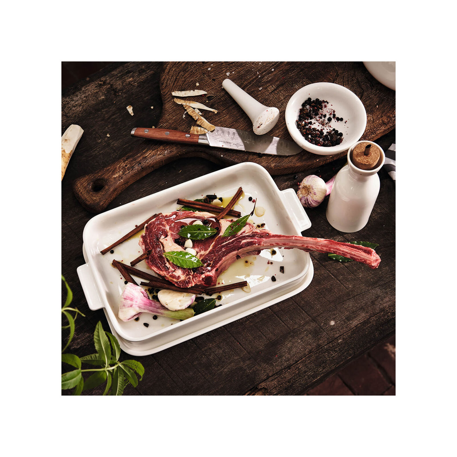 Villeroy & Boch Clever Cooking Rectangular Baking Dish, 3.14" H x 13.25" L x 9.5" W