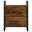 40 cm W Galvanised Steel Bedside Table-1879482735