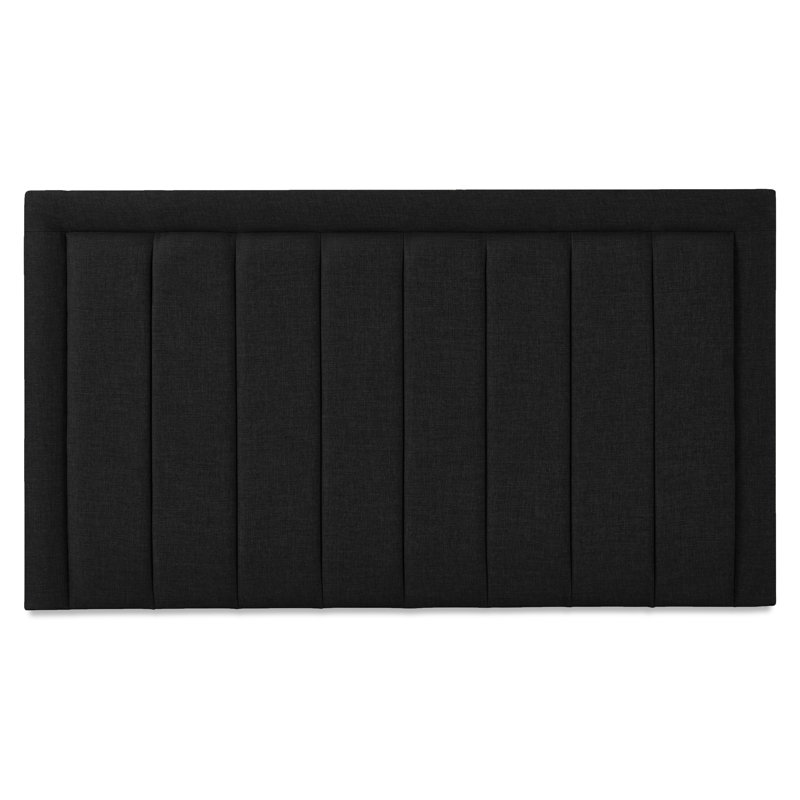 Franciene Upholstered Velvet Headboard, Single (3'), Black Polyester