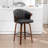 Devault Swivel Upholstered Counter Stool With Wood Frame-1196035708