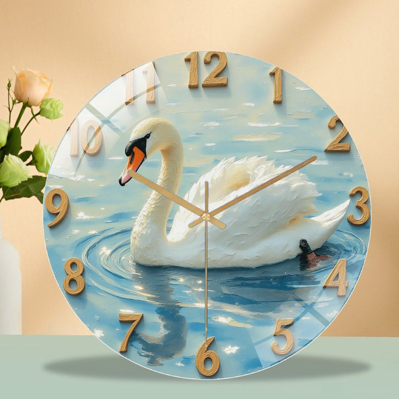Horloge murale élégante 12 po Swan