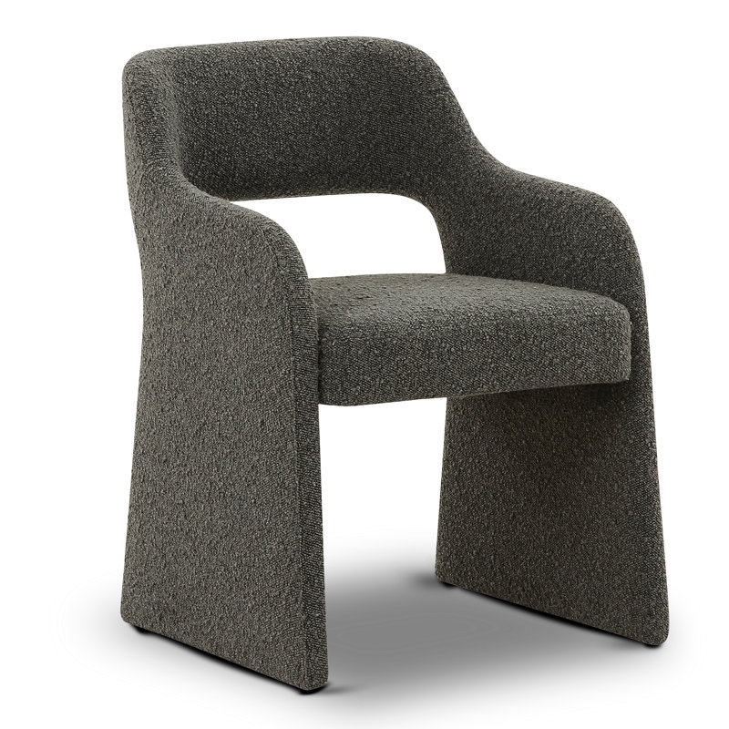 Chaise de salle à manger Rynisha Boucle, Gris foncé