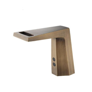 Robinet commercial sans contact avec finition or antique et capteur de mouvement