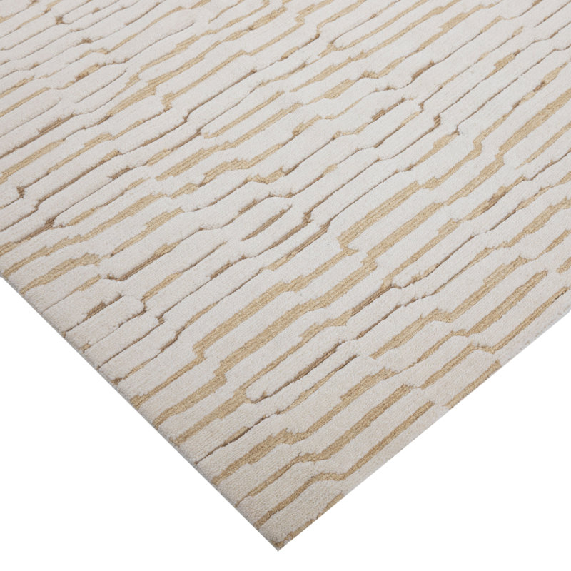 Ivory Tibetan Contemporary Wool Rug - 8' x 10'