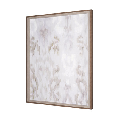 «Ikat Patterns I» par Silvia Krause a, reproduction d'art encadrée texturée à la main
