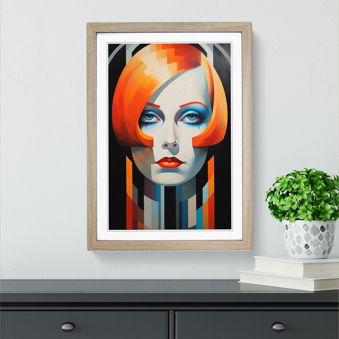Greta Garbo Constructivism - Framed Print