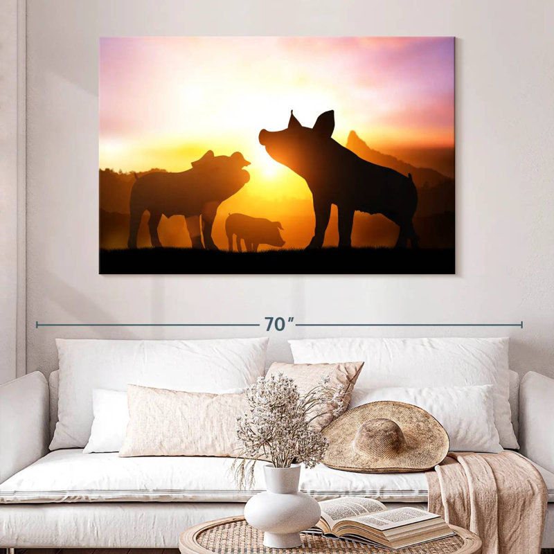 Pig Silhouettes, 34" H x 51" W