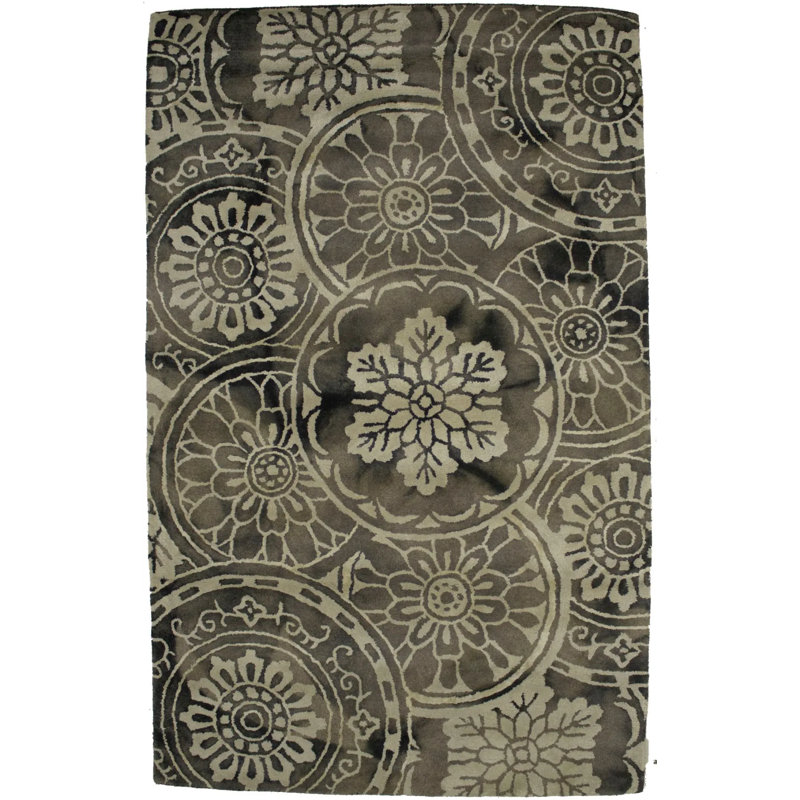 Tapis rectangulaire en laine 9 pi 10 po x 13 pi 9 po Gabryal