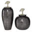 Ensemble de 2 pots en aluminium noir