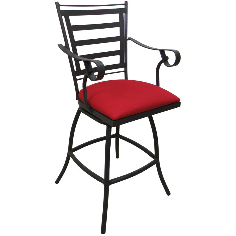 Tabouret de bar intérieur pivotant Radmen, Rouge, Très grand (siège d'une hauteur de 35 po)